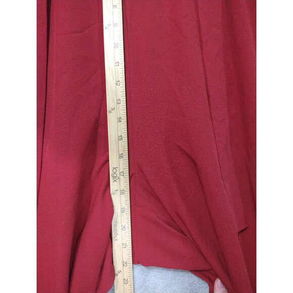Torrid Pants Womens 6X Red Crepe Wide Leg Belted Pull On Stretch Career Casual - Picture 4 of 9